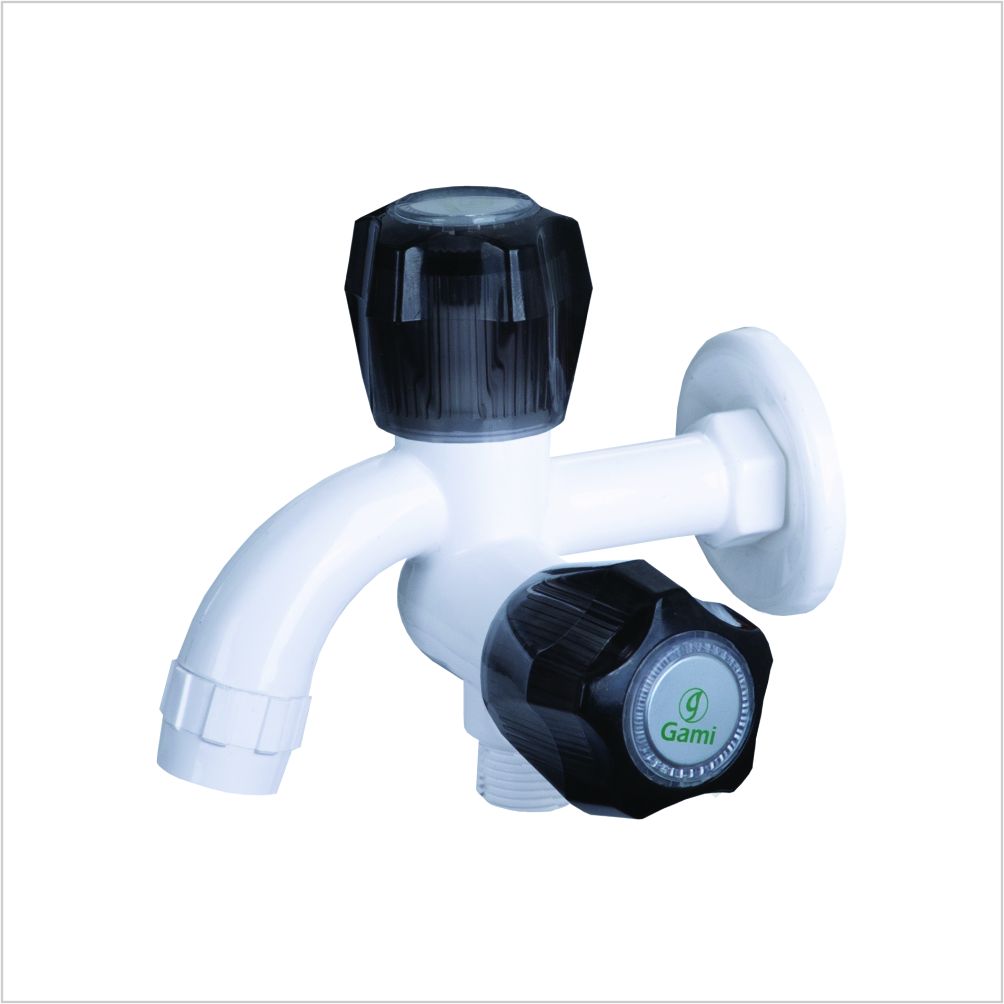 2 in 1 Bib Cock with Flange